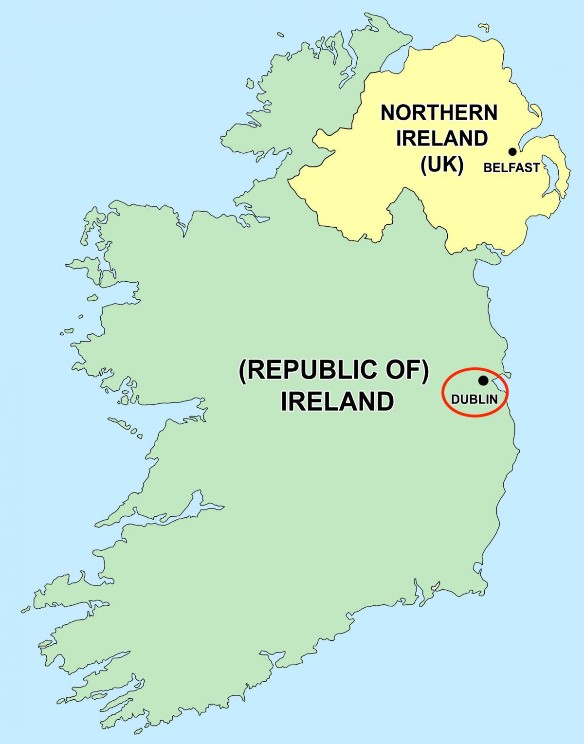 ダブリン・オン・ザ・ラインスター - アイルランドの地図